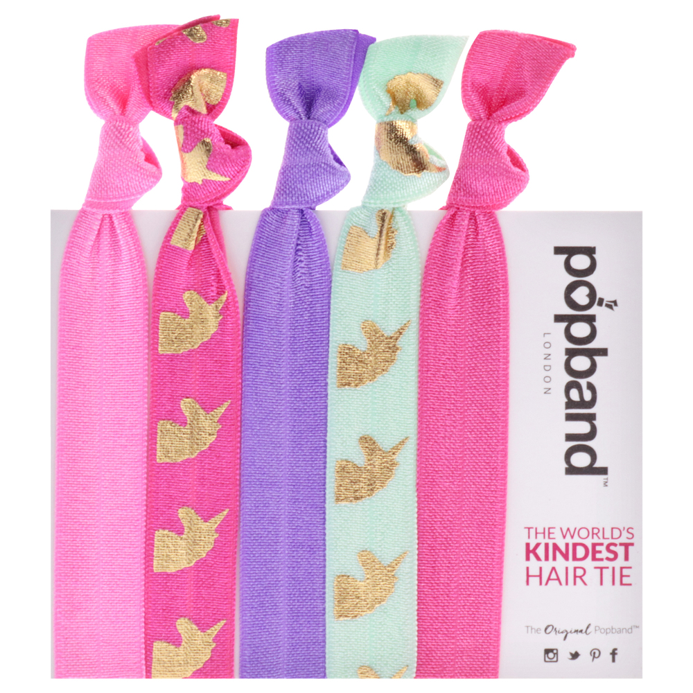 Hair Tie - Unicorn by Popband for Women - 5 Pc Hair Bands